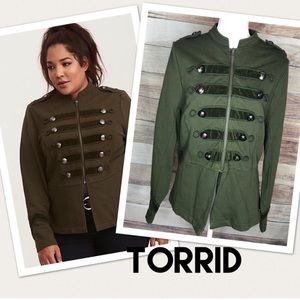 Torrid Olive Green Military Jacket 1